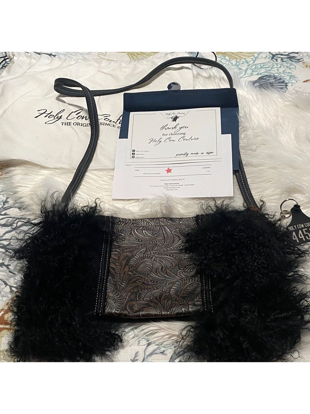 Holy Cow Couture Black and Brown Crossbody Bag-Wild One